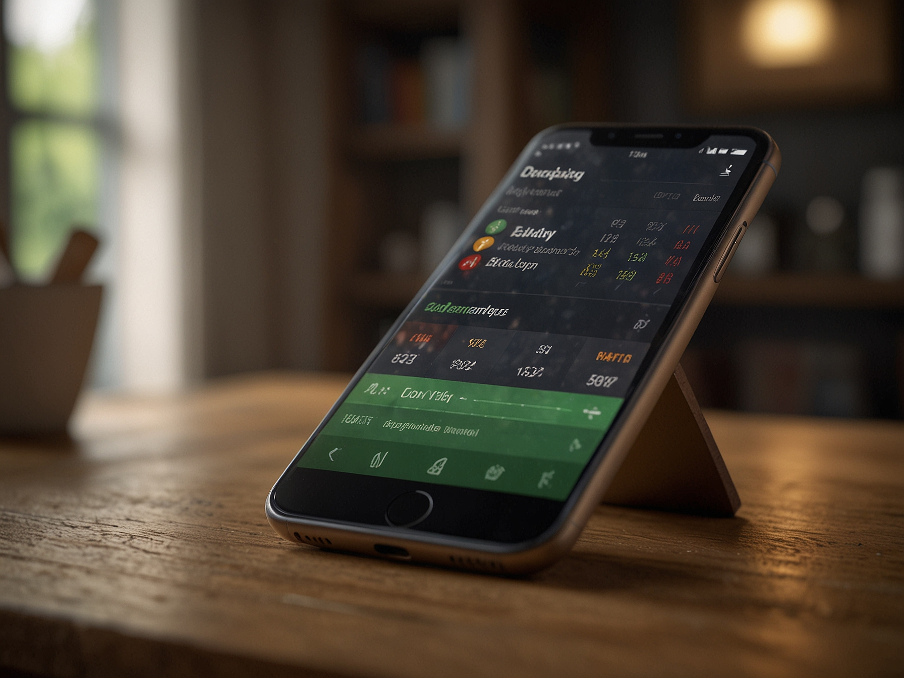 Móvil con aplicación de Ecuabet iniciada